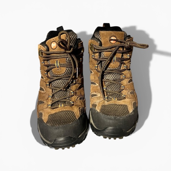 🌻New Merrell Men’s Moab 2 Mid WP Hiking Trail Vibram Boots Size 9.5 - Picture 4 of 10